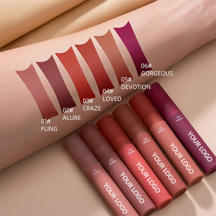 6 colorful lipsticks
