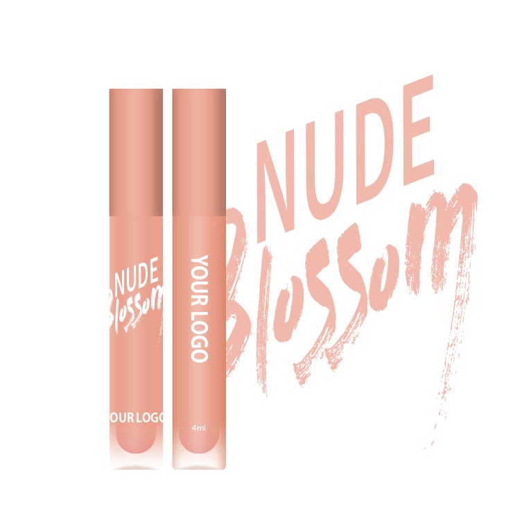 Nude lips moisturized.