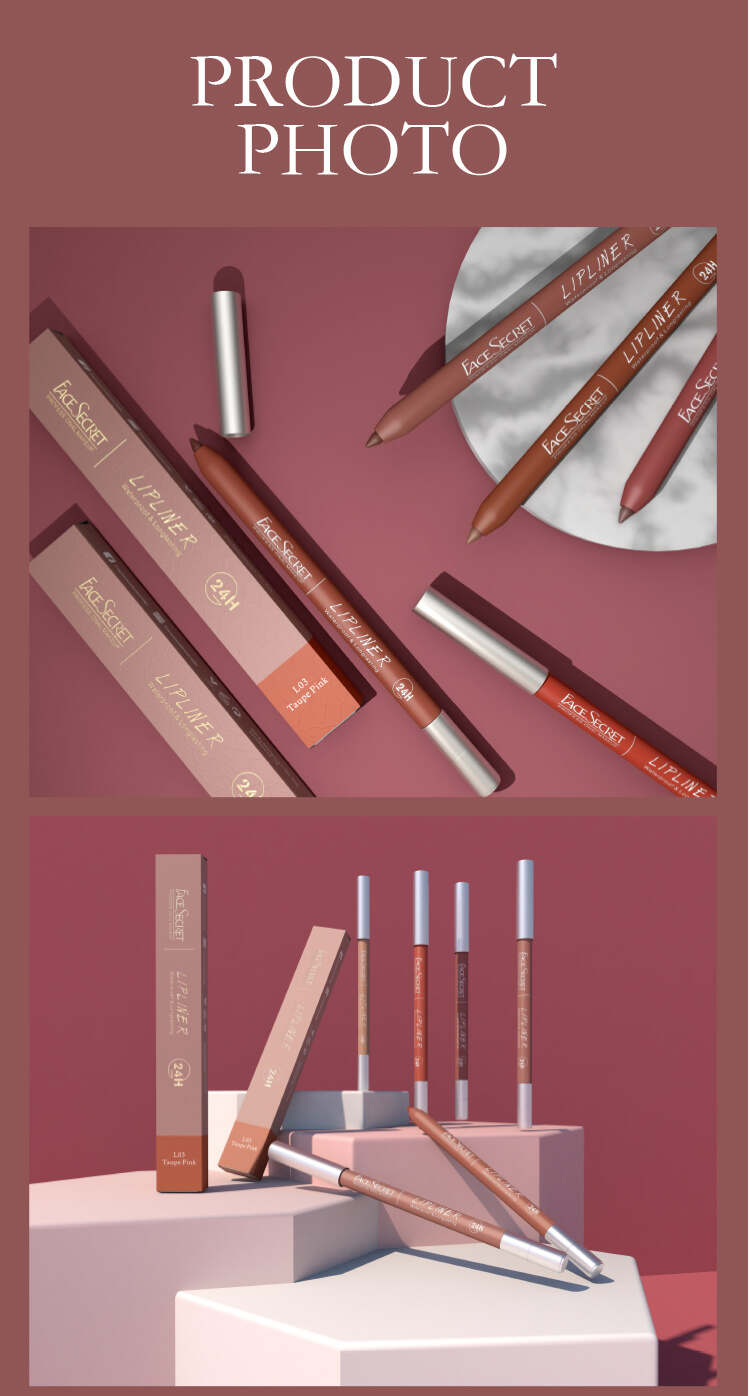 Lip Liner site na Facescret - egbugbere ọnụ egbugbere ọnụ dị elu nwere pigmenti na ude